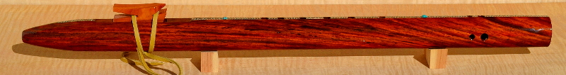Cocobolo Inlaid Flute by Laughing Crow