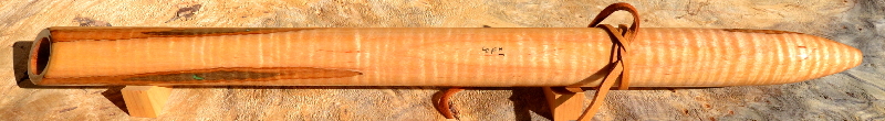 Ambrosia Tiger Maple F#m Flute by Laughing Crow