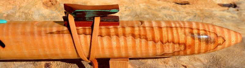 Ambrosia Tiger Maple F#m Flute by Laughing Crow