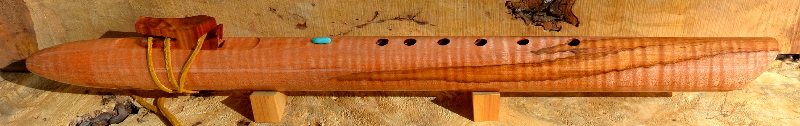 Ambrosia Tiger Maple F#m Flute by Laughing Crow