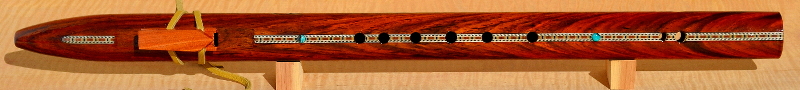 Cocobolo Inlaid Flute by Laughing Crow
