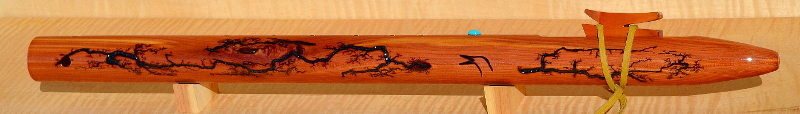 E-minor Western Red Cedar Fractal Flute by Laughing Crow