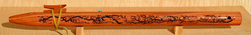 Cocobolo Inlaid Flute by Laughing Crow