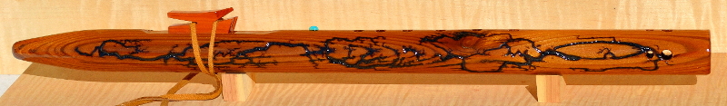 Western Red Cedar Fractal Native American Flute by Laughing Crow
