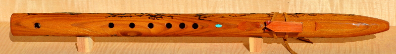 Western Red Cedar Fractal Native American Flute by Laughing Crow