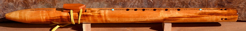 Tigerwood Inlaid Flute by Laughing Crow