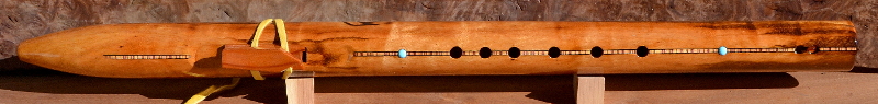 Tigerwood Inlaid Flute by Laughing Crow