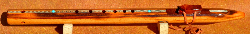 Tigerwood Inlaid F#m Flute by Laughing Crow