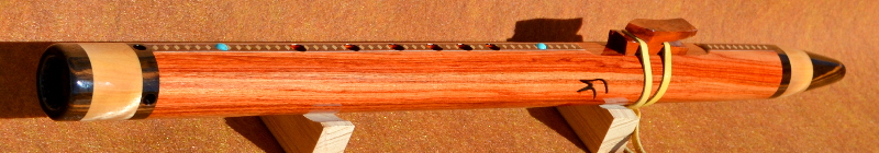 Brazilian Tulipwood in G-minor With Mun Ebony, Curly Myrtle Accents and 3D Effect Inlay
