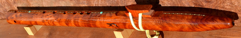 Gm Birds Eye Redwood Native American Style Flute