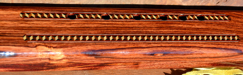 Solid Kingwood F-sharp minor Drone with Inlays