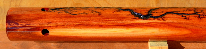 F#m Eastern Cedar Lichenberg Pattern Flute