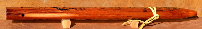 F#m Eastern Cedar Lichenberg Pattern Flute