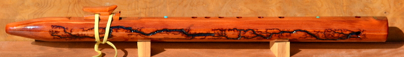 F#m Eastern Cedar Lichenberg Pattern Flute