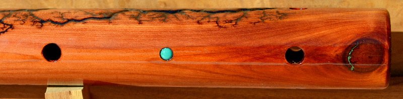 F#m Eastern Cedar Lichenberg Pattern Flute