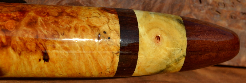 Amboyna Burl Flute by Laughing Crow