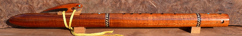 Curly Koa Inlaid Flute by Laughing Crow