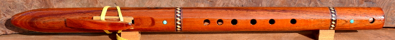 Curly Koa Inlaid Flute by Laughing Crow