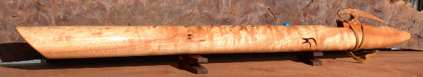 E-minor Curly Maple Flute by Laughing Crow
