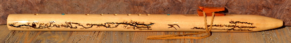 F-sharp Minor Port Orford Cedar Fractal Flute by Laughing Crow