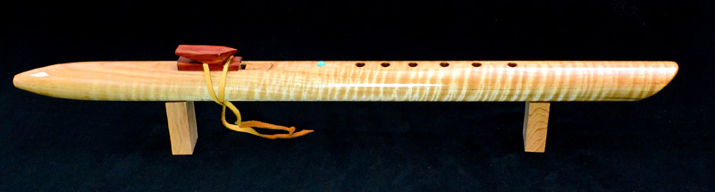 Native American Tiger Maple Flute by Laughing Crow